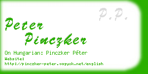 peter pinczker business card